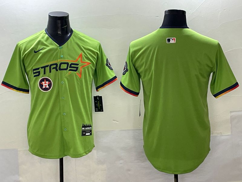 Men Houston Astros Blank Green three generations Joint Name 2025 Nike MLB Jersey style 5